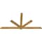 Ekena Millwork Kennewick Rough Sawn Timber Gable Bracket, Western Red Cedar, 84"W x 42"H x 2"D x 4"F, 12/12 Pitch GBW084X42X0204KEN00RWR - alternate 3